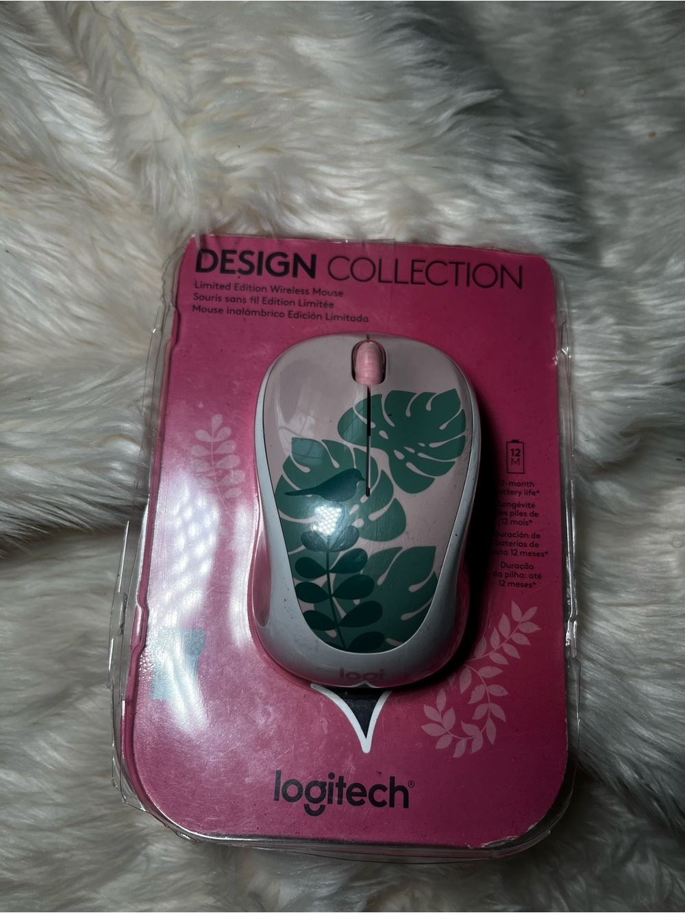 Logitech Pink wireless mouse